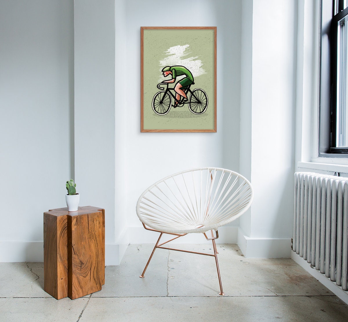 Cycling Art Print | Inspirational Bike Rider Wall Art