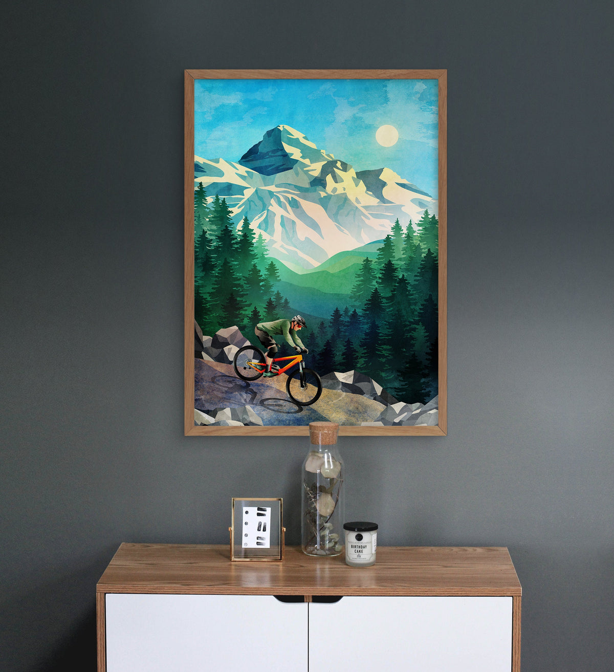Mountain Bike Art Print | MTB Cycling Wall Art