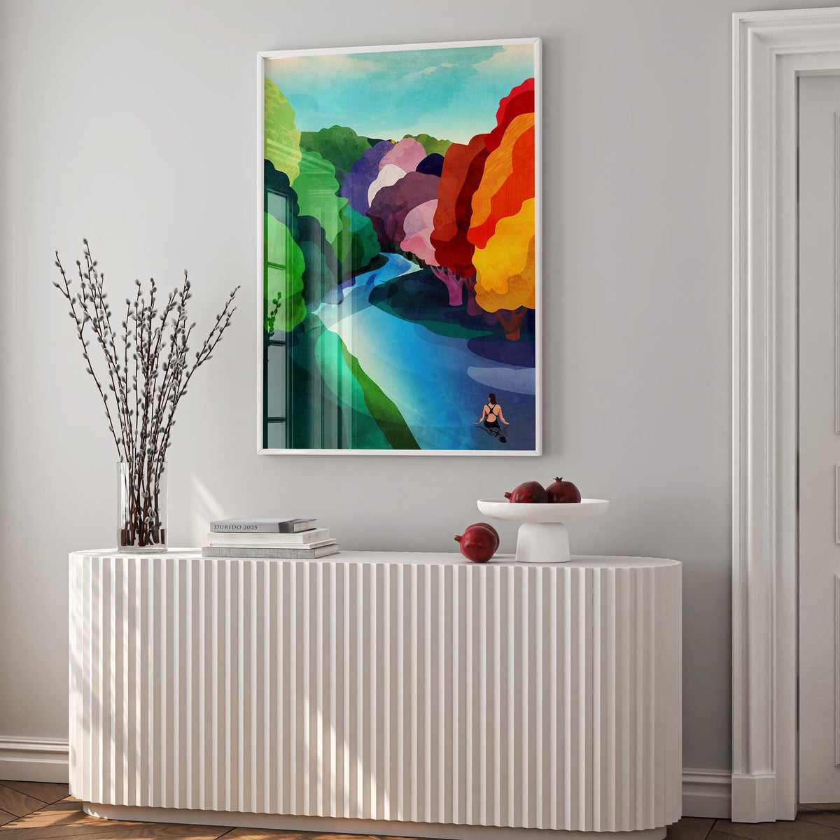 Wild Swimming Art Print | River and Forest Nature Wall Art
