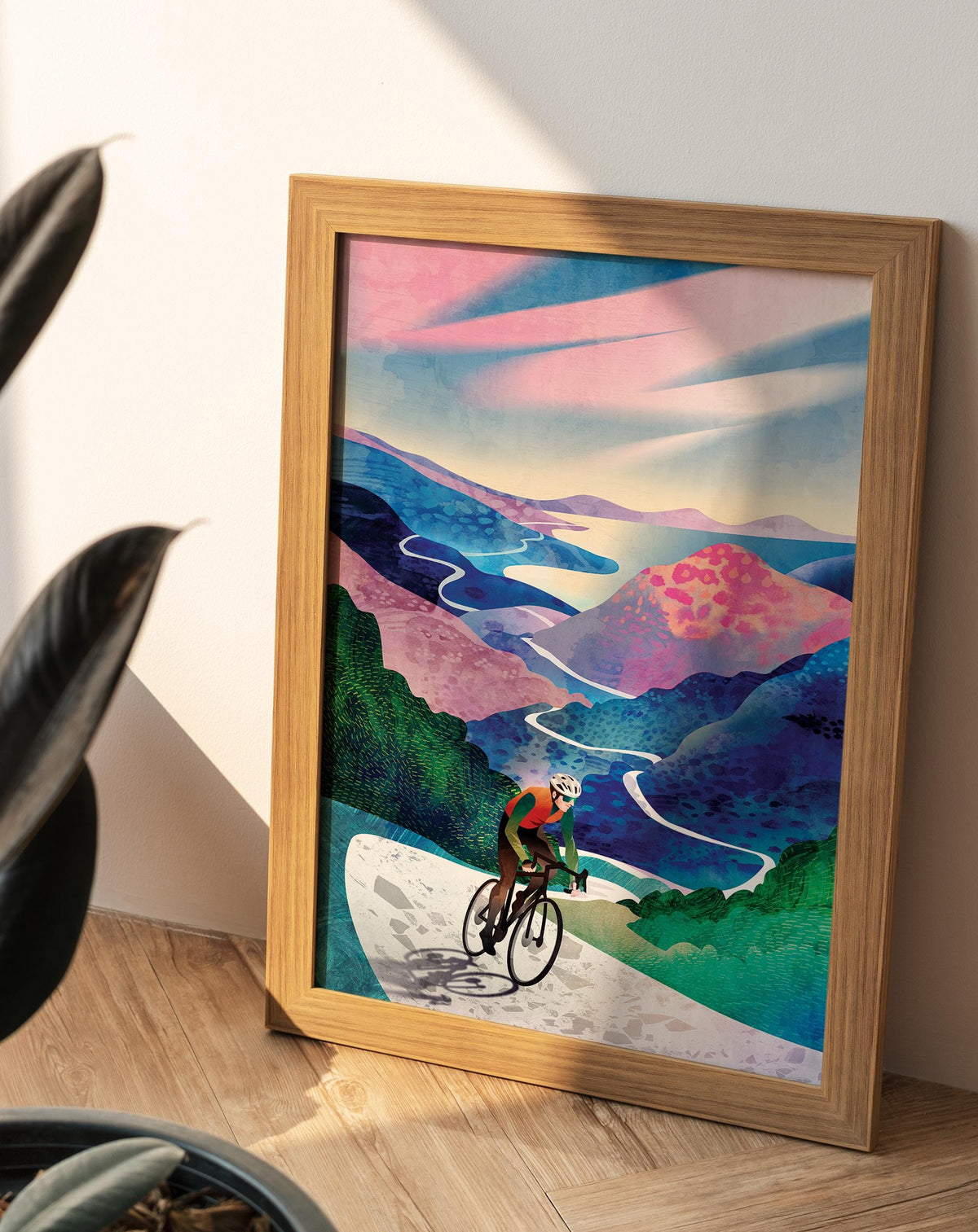 Cycling Art Print | Colder Day Bicycle Ride Wall Art