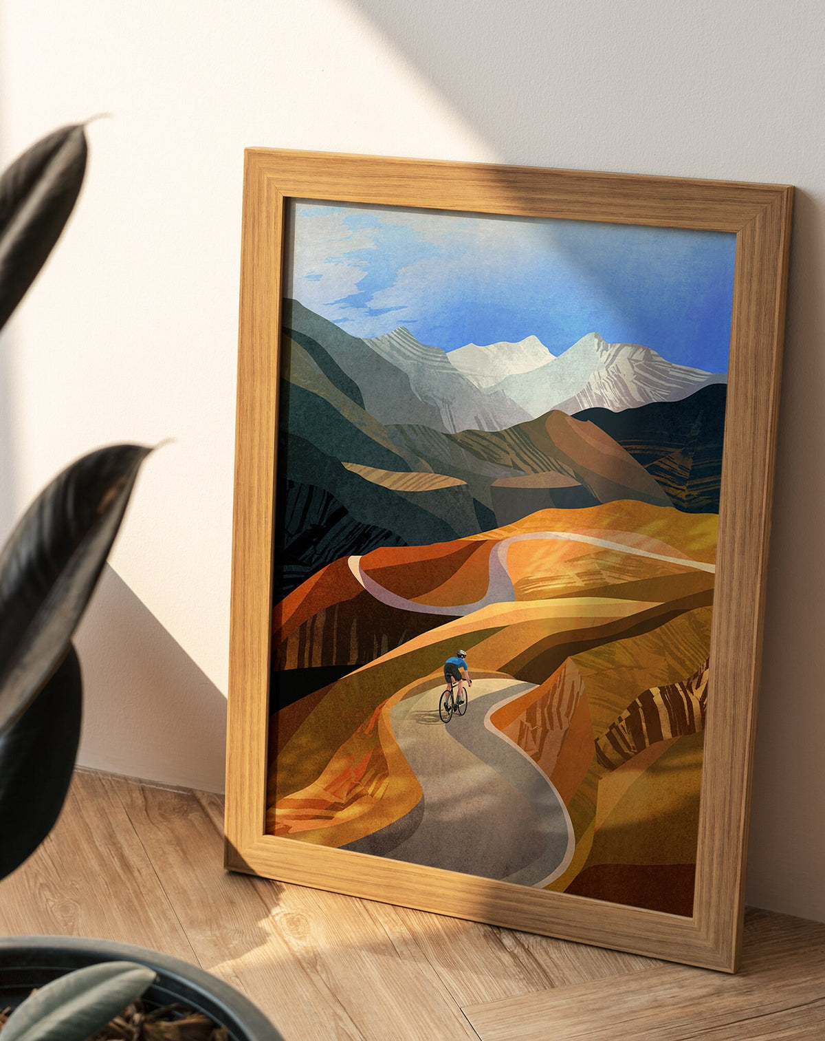 Never Lost on a Bike Art Print | Mountain Cycling Illustration.