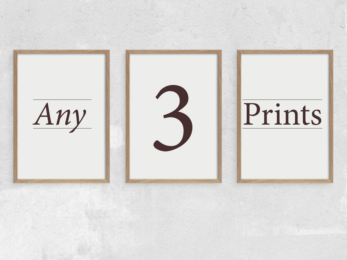 3 Art Print Deal. Choose three art prints.