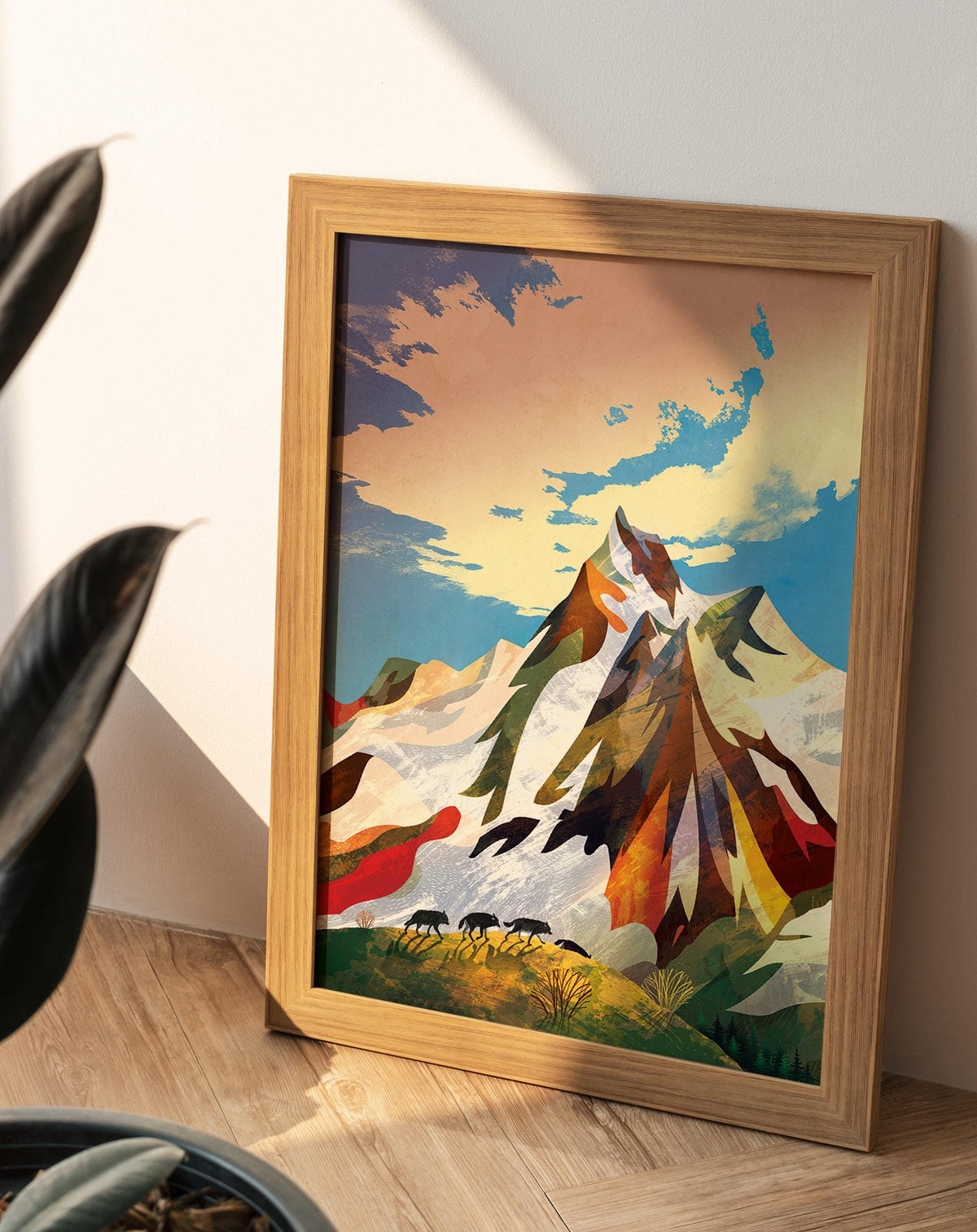 Wolf Pack Art Print | Wolves in the Mountains Wildlife Wall Art