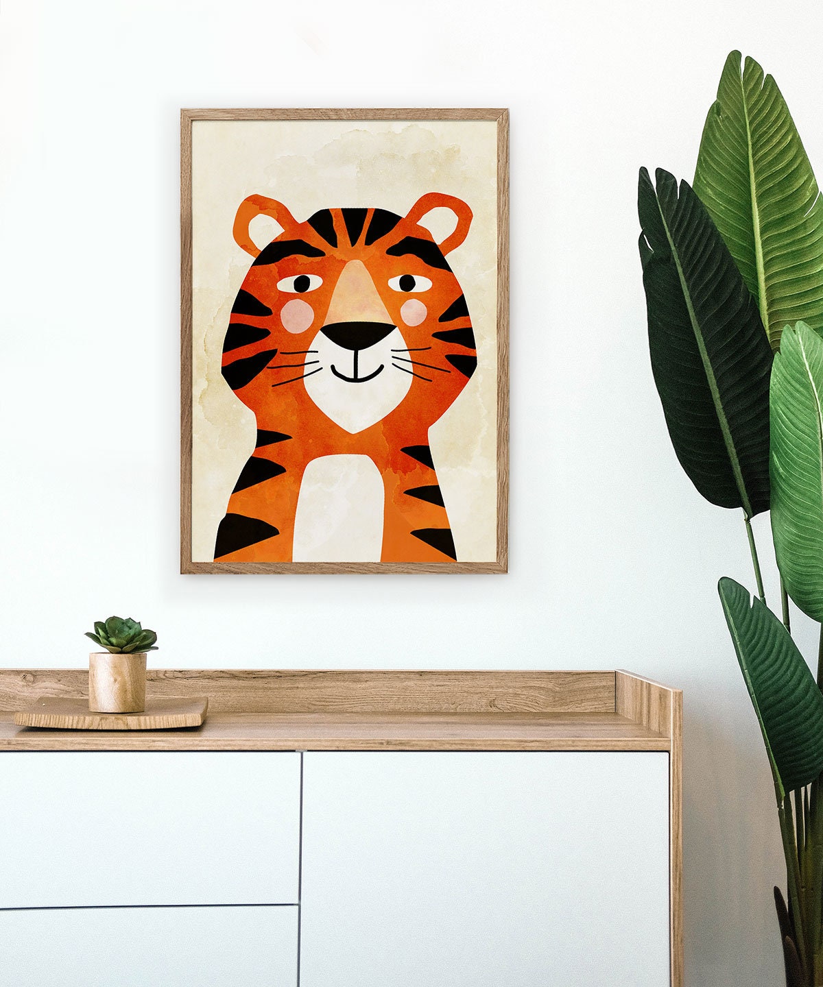 Tiger Art Print | Illustrated Wildlife Wall Art