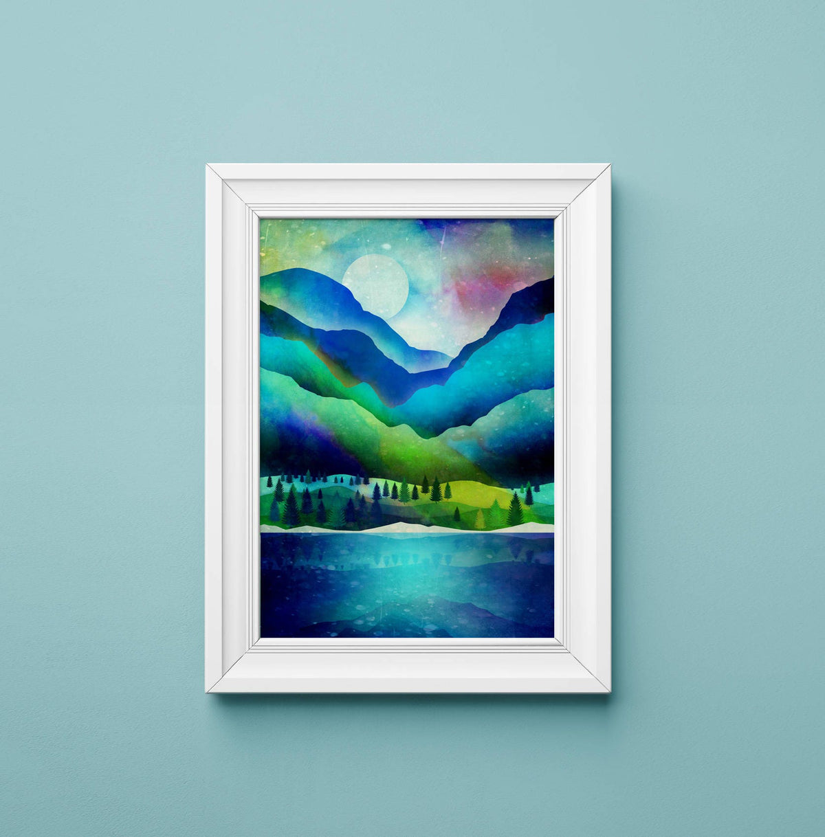 Mountain Landscape Art Print | Relaxing Nature Wall Art
