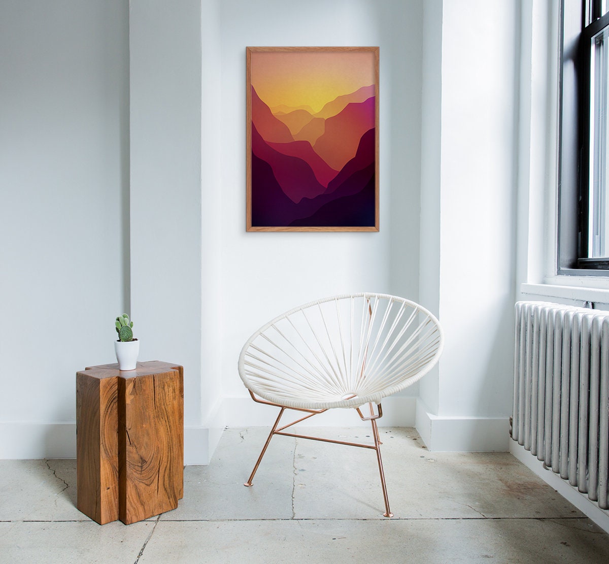 Sunset Valley | Mountain Landscape Art Print