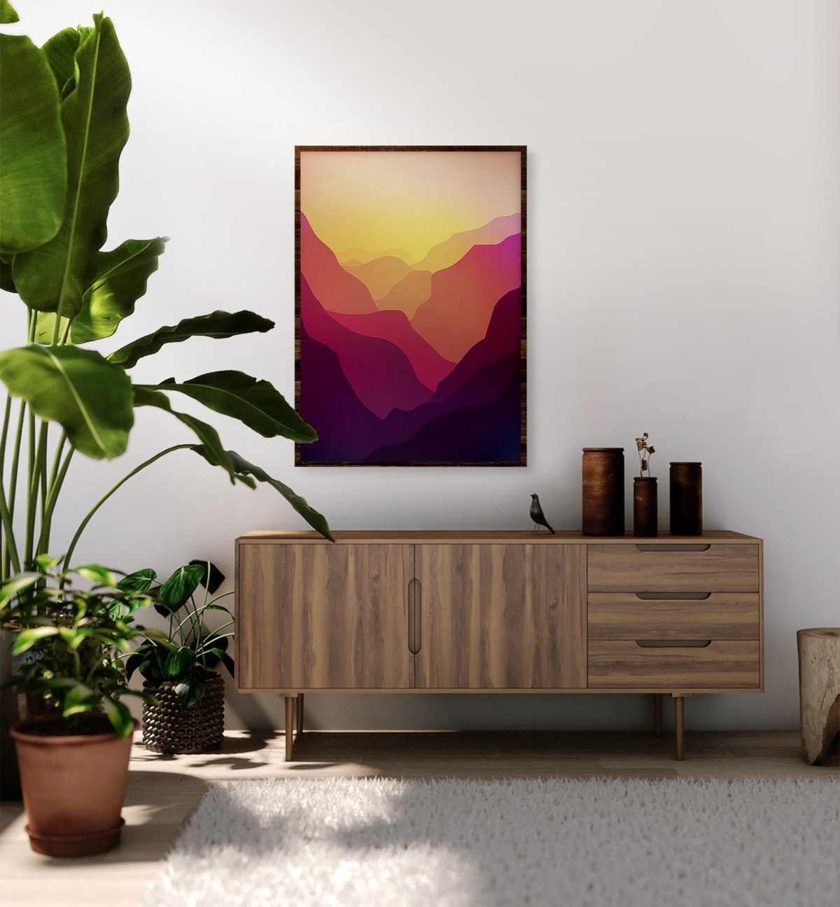 Sunset Valley | Mountain Landscape Art Print