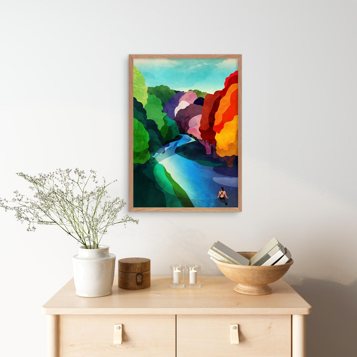 Wild Swimming Art Print | River and Forest Nature Wall Art