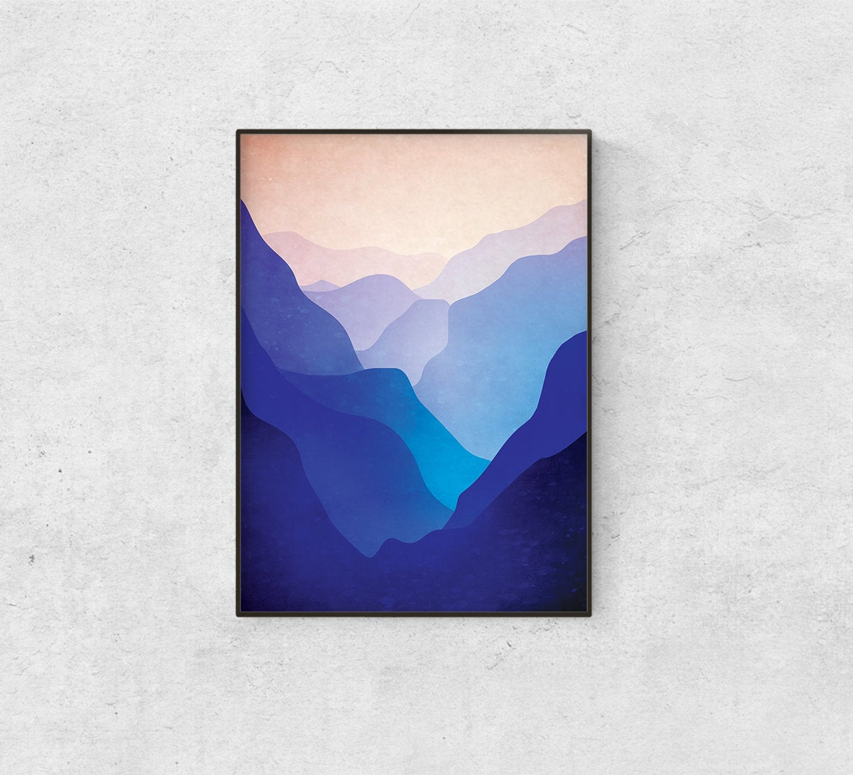 Mountain Valley Art Print | Landscape Wall Art for Home and Office