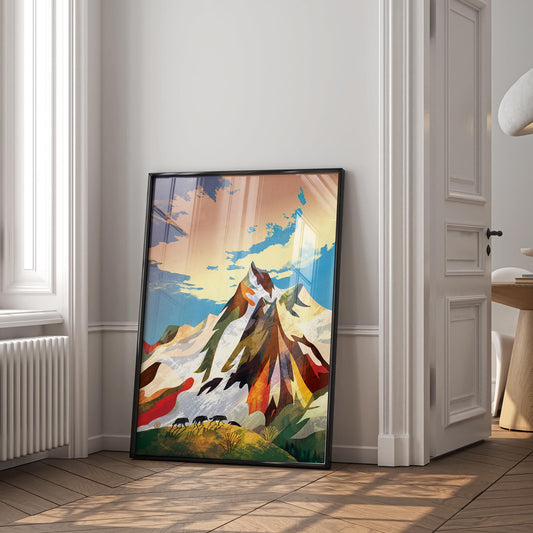 Wolf Pack Art Print | Wolves in the Mountains Wildlife Wall Art