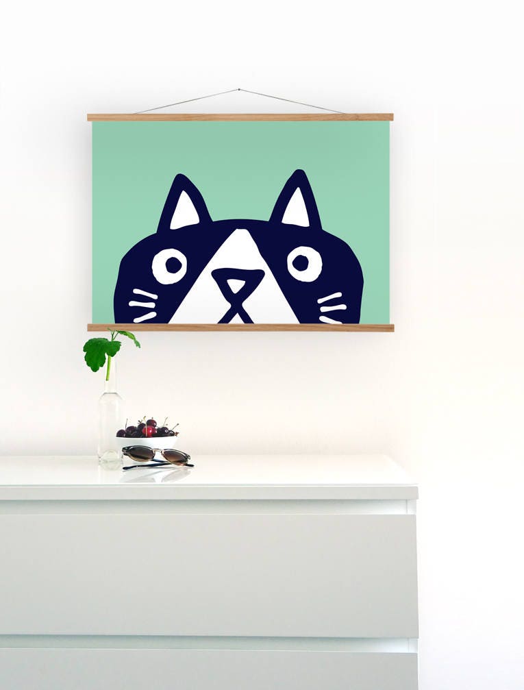 Cat Art Print | Funny Cat Illustration for Cat Lovers