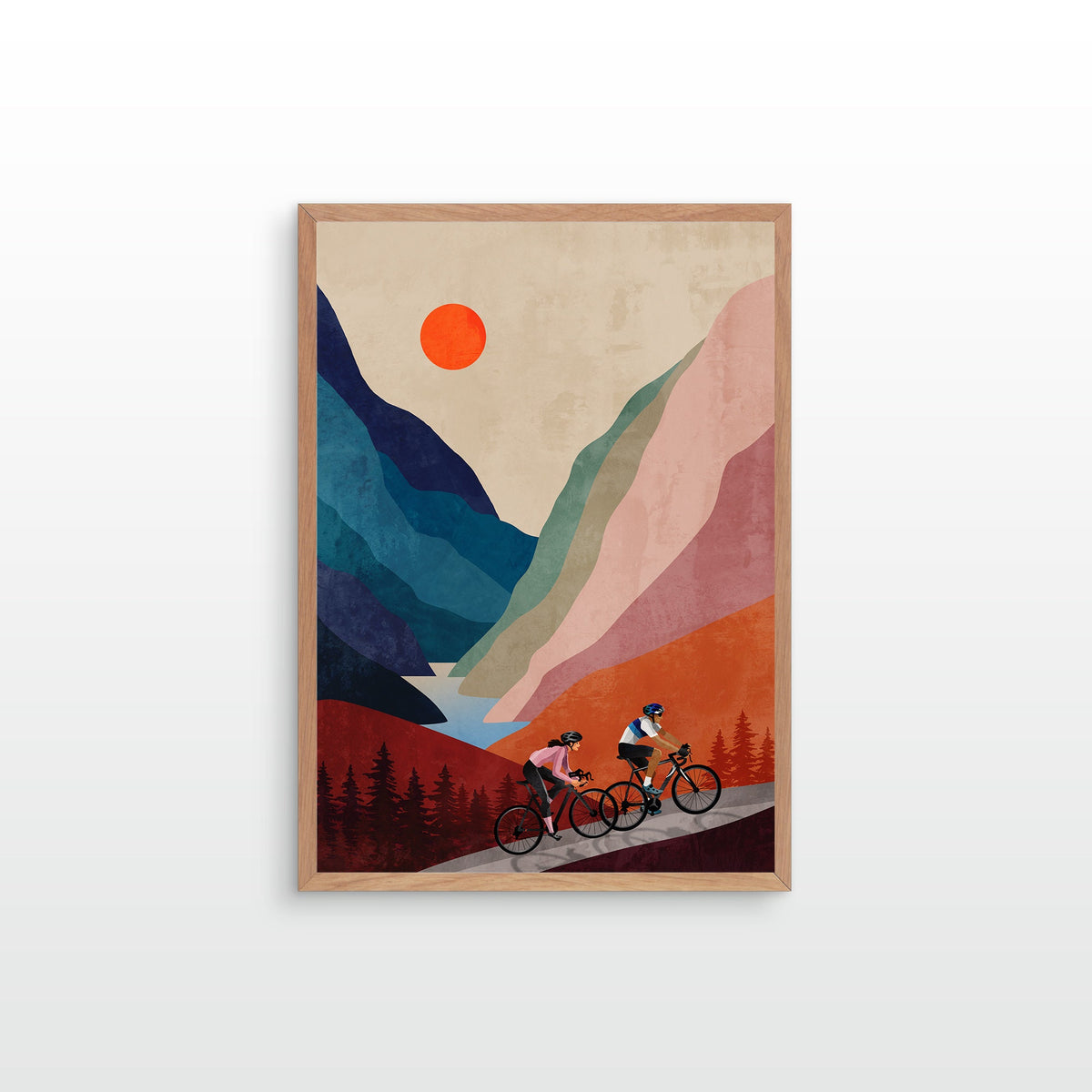 Personalized Cycling Art Print | Custom Cyclist Gift Wall Art