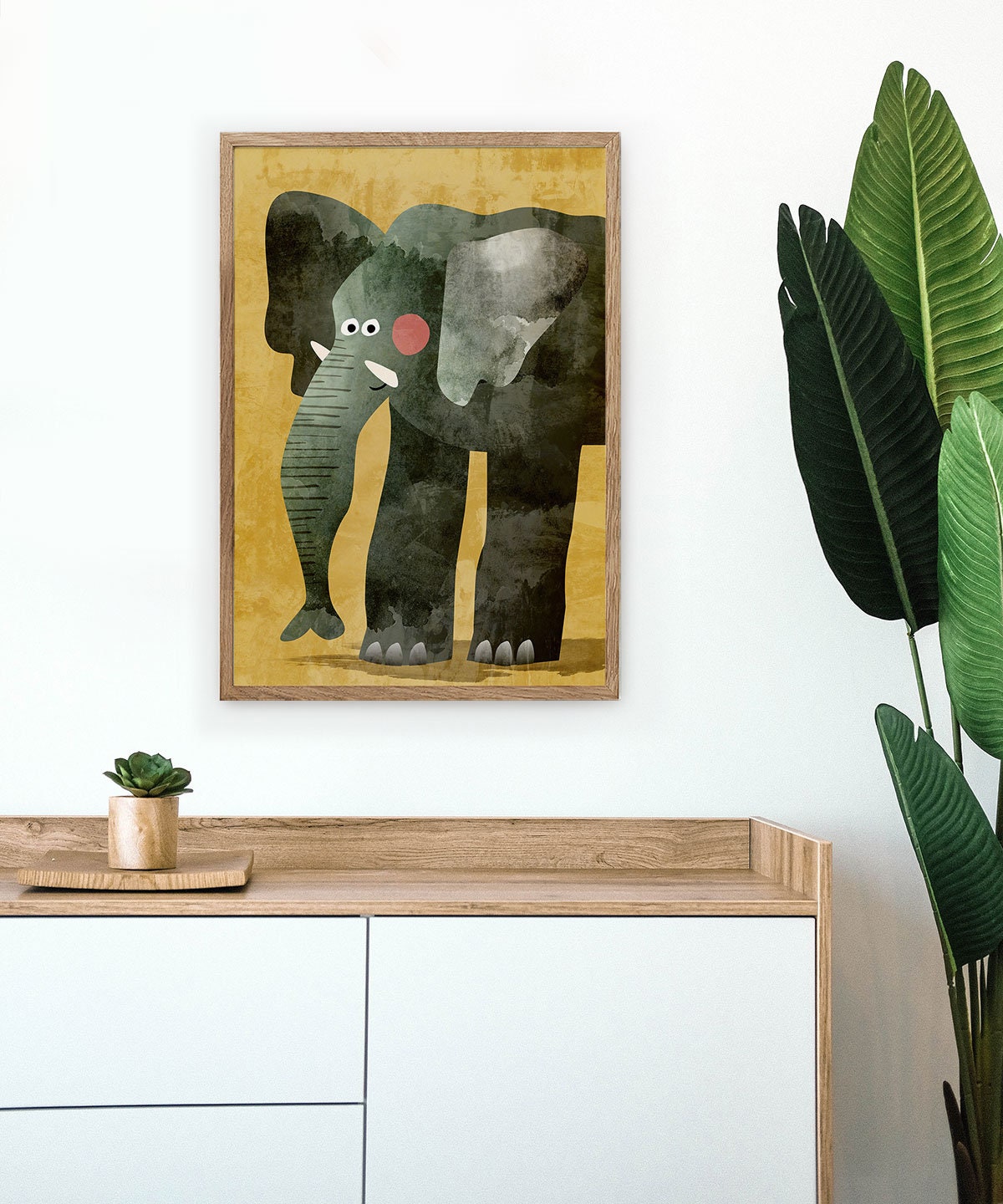 Elephant Nursery Art Print | Kids Room Illustration Wall Art
