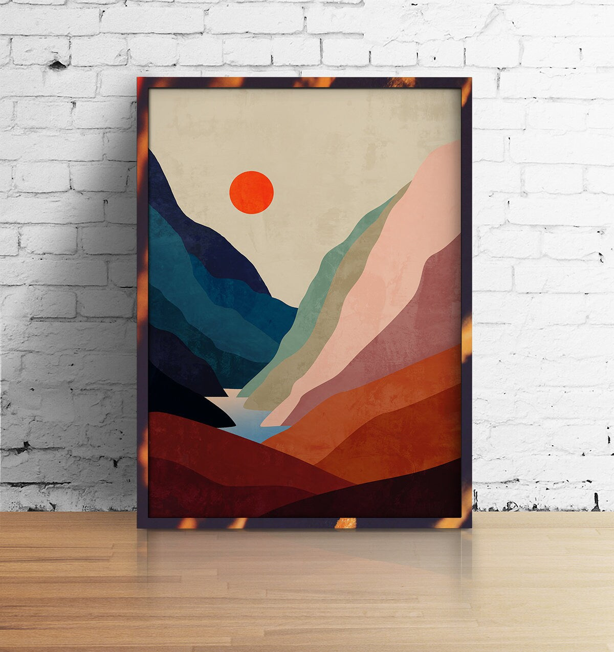 Abstract Mountain Landscape Art Print