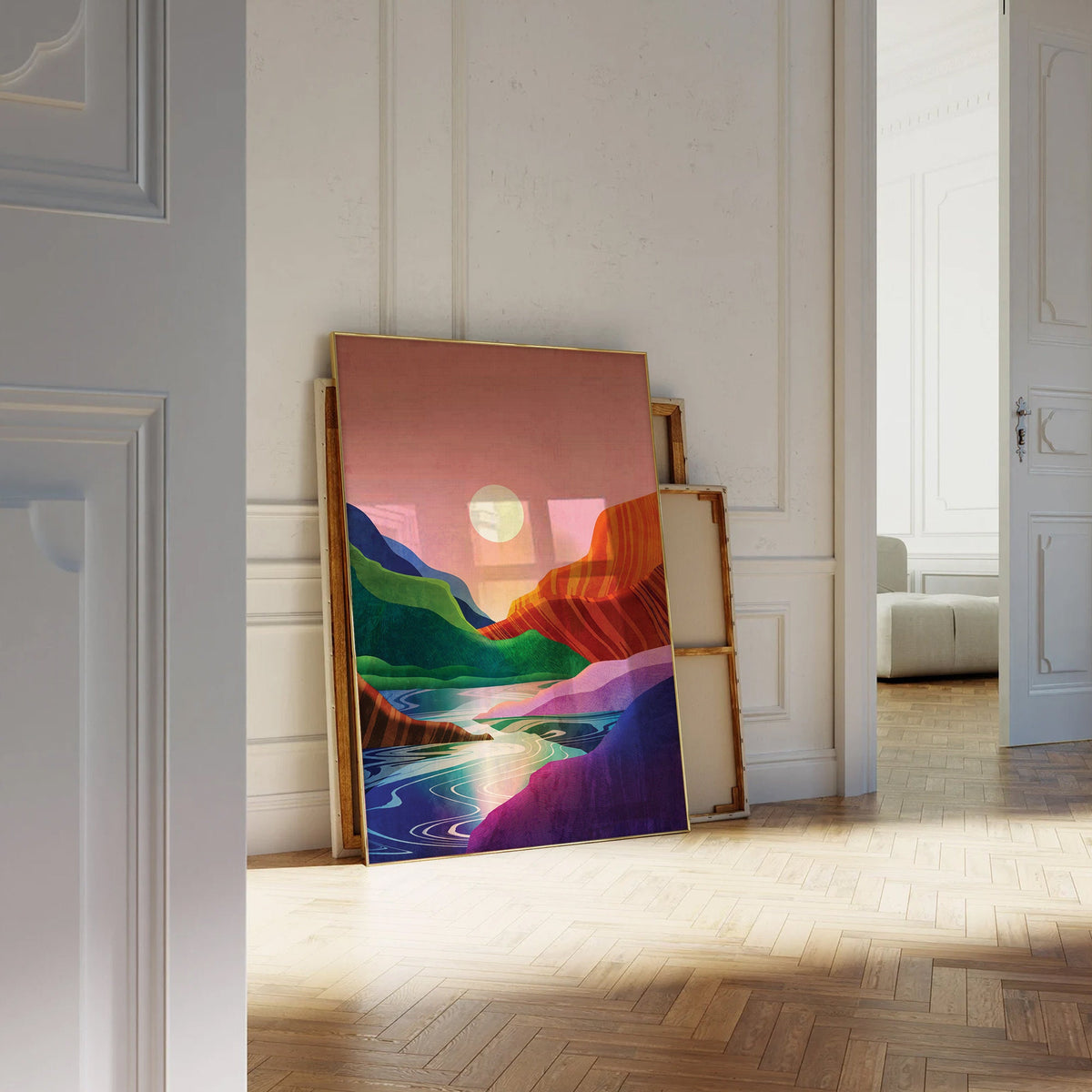 Peaceful Landscape Art Print | Illustrated Wall Art