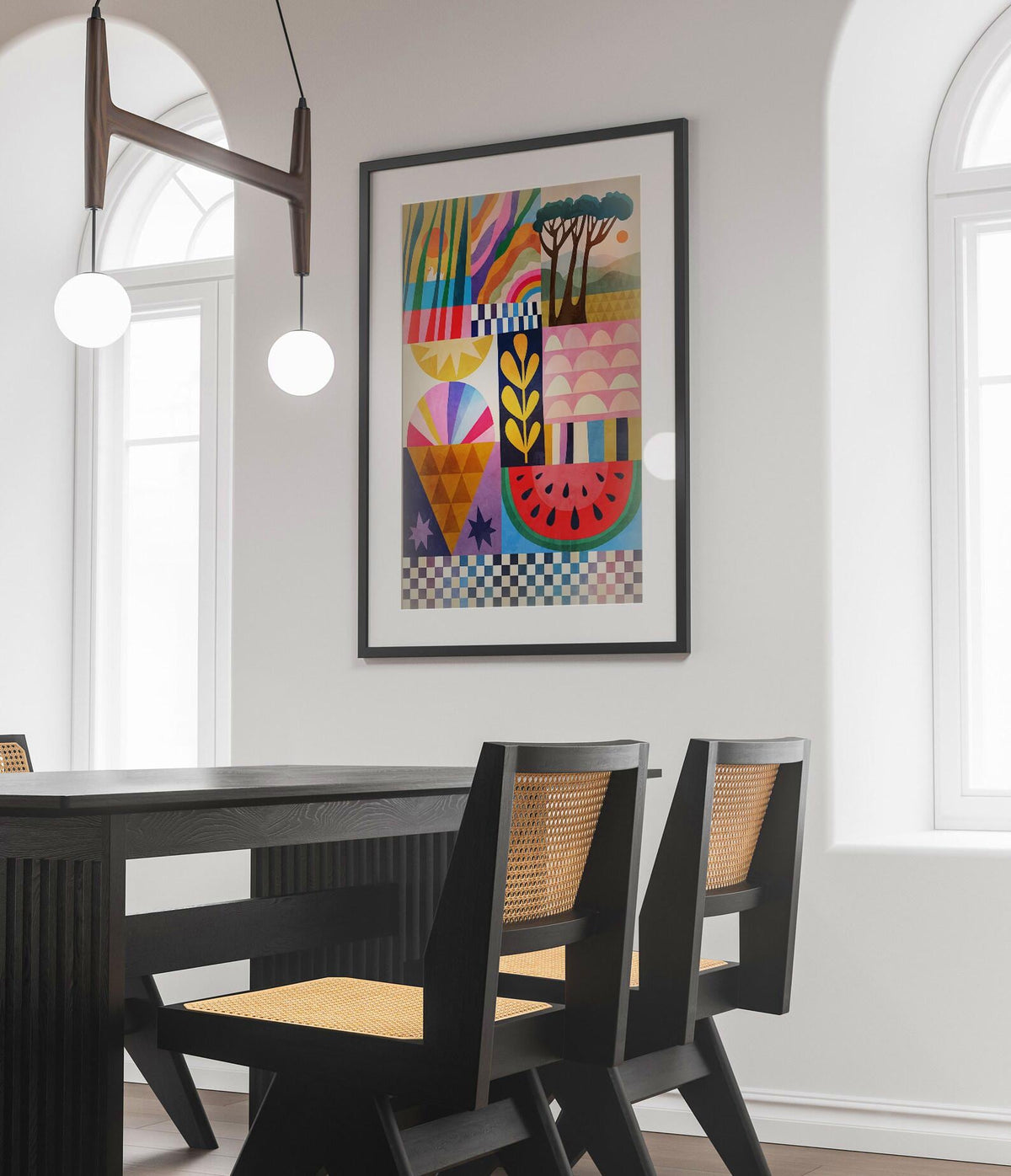 Summer Collage Art Print | Colorful Wall Art Decor