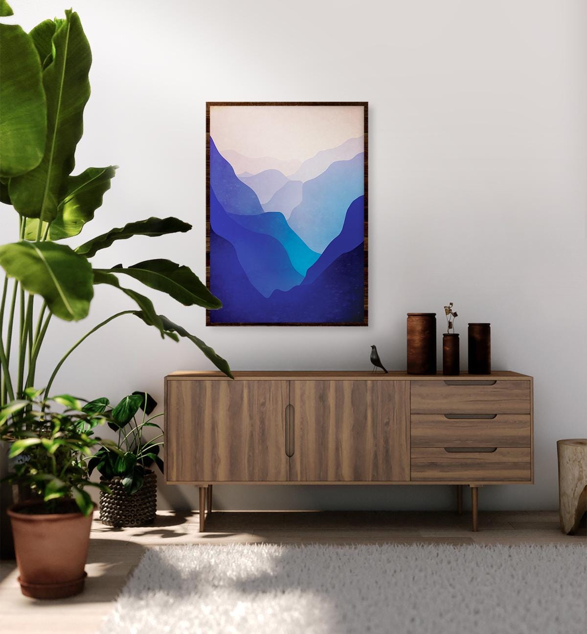 Landscape Art Prints Set of 3 | Mountain Scenery Wall Art