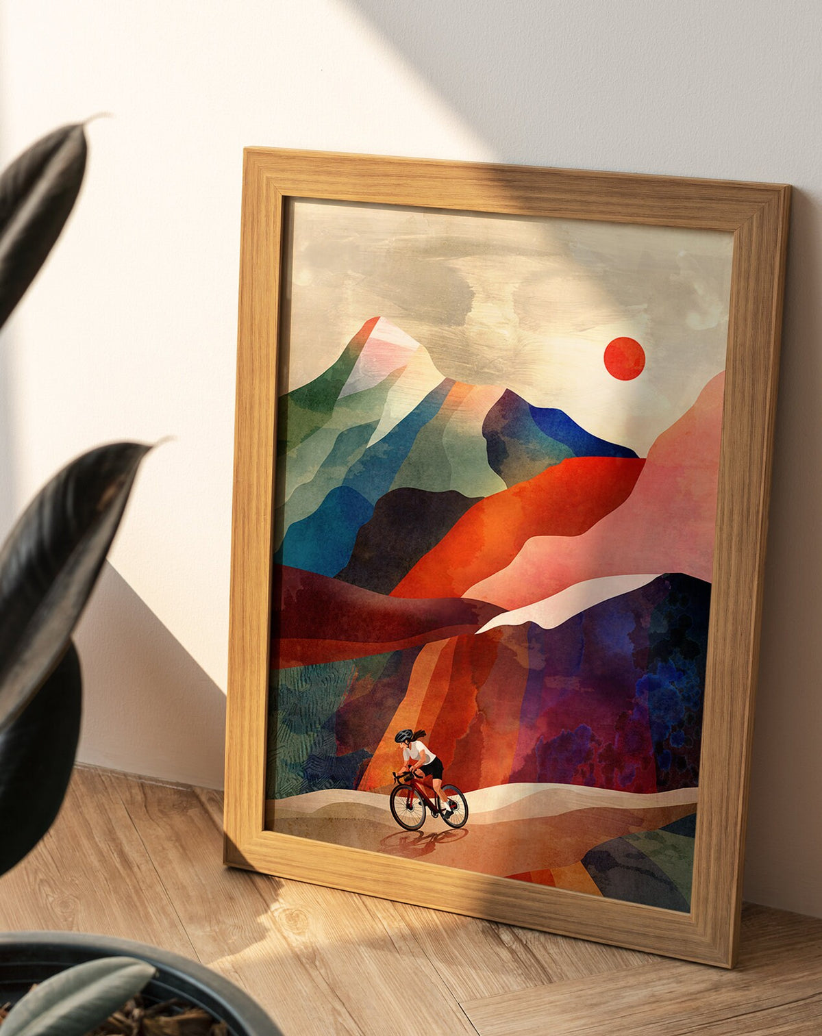 Woman Cyclist Art Print | Gravel Descender Wall Art