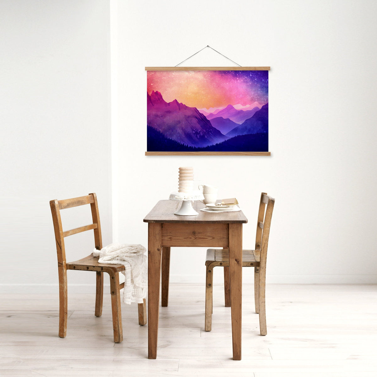 Mountain Landscape Art Print | Illustrated Wall Art
