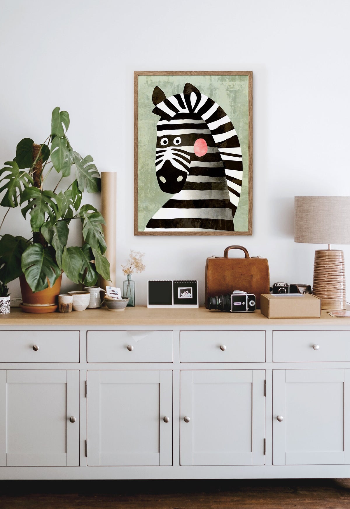 Zebra Art Print | Kids Room Nursery Illustration Wall Art