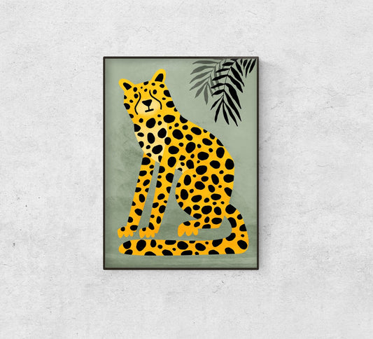 Cheetah Art Print | Wild Cat Illustration