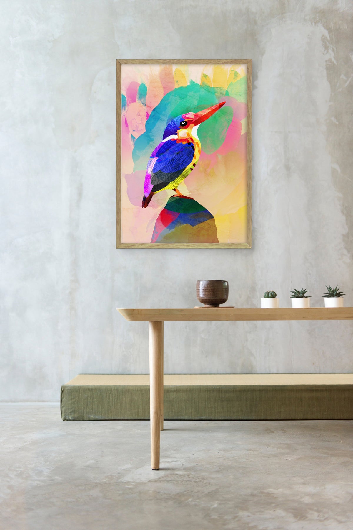 Kingfisher Art Print | Bird Illustration Wall Art