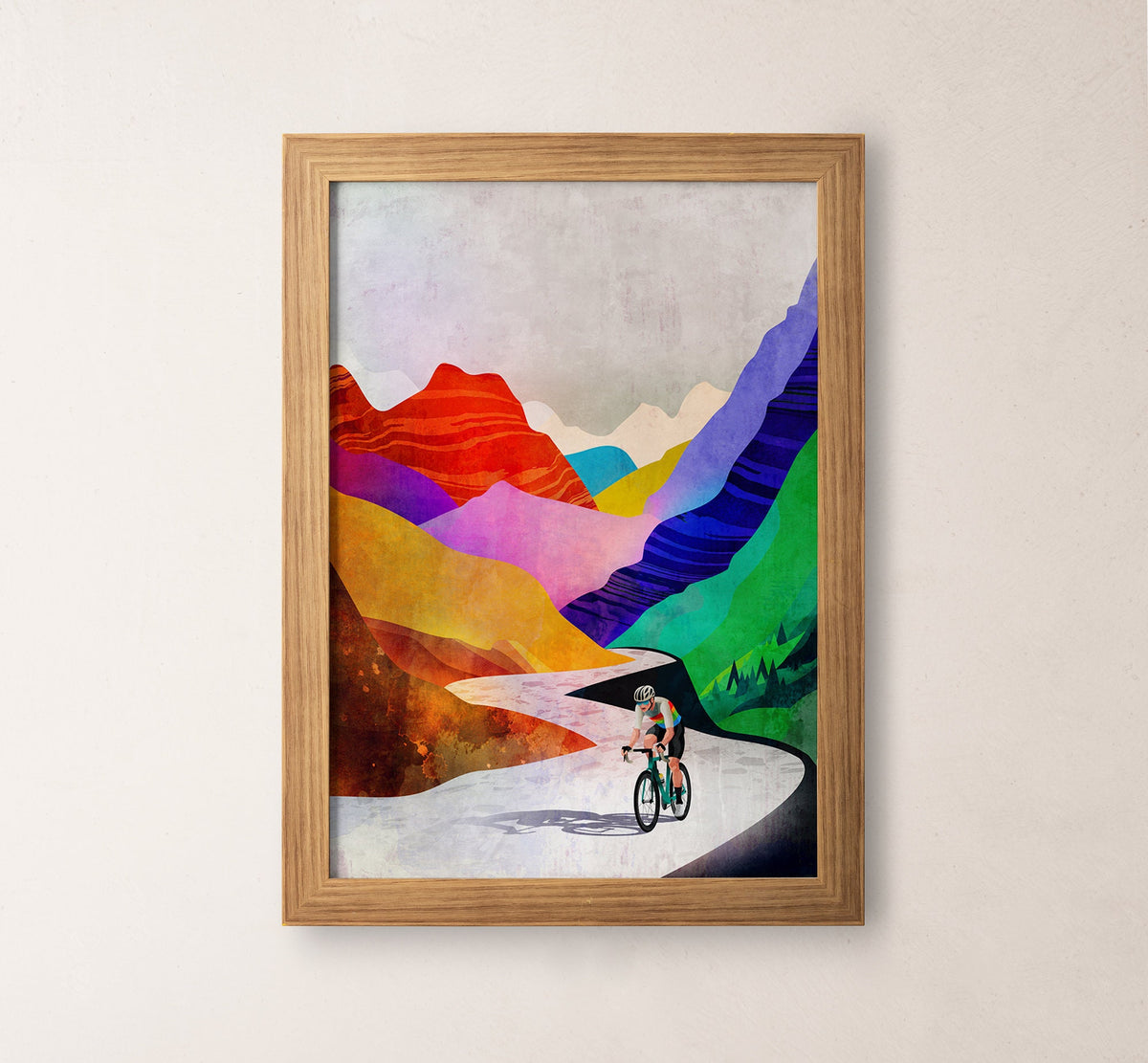 Summer Breeze high in the mountains | Cycling Art Print.