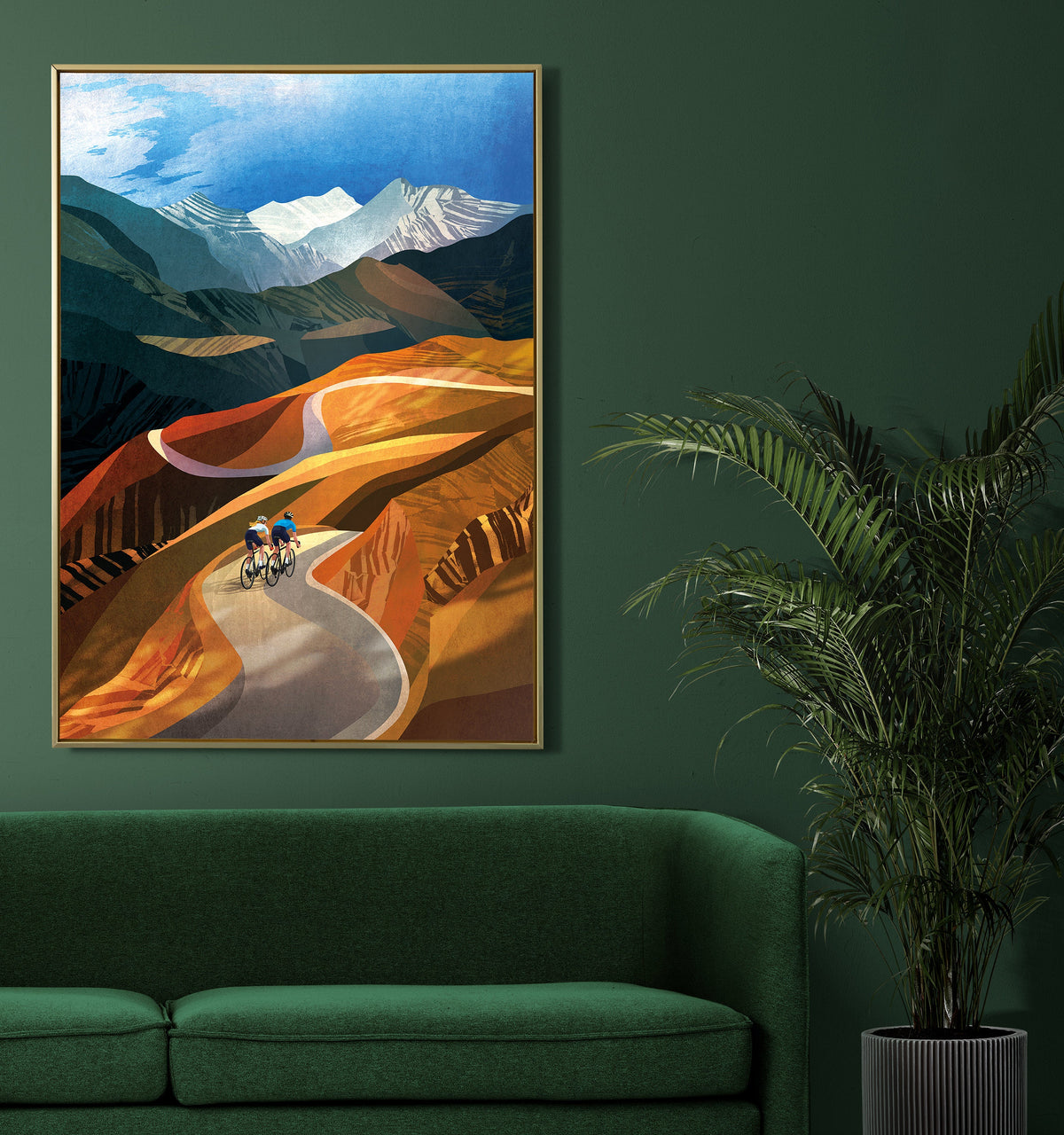 Mountain Cycling Art Print | Gravel Road Bicycle Wall Art