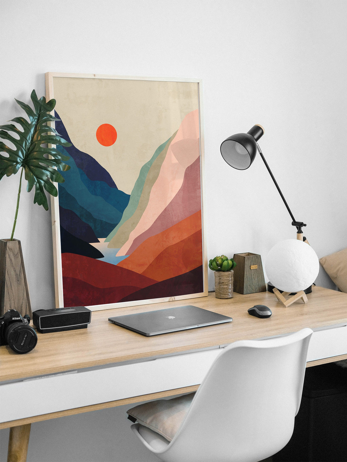 Abstract Mountain Landscape Art Print