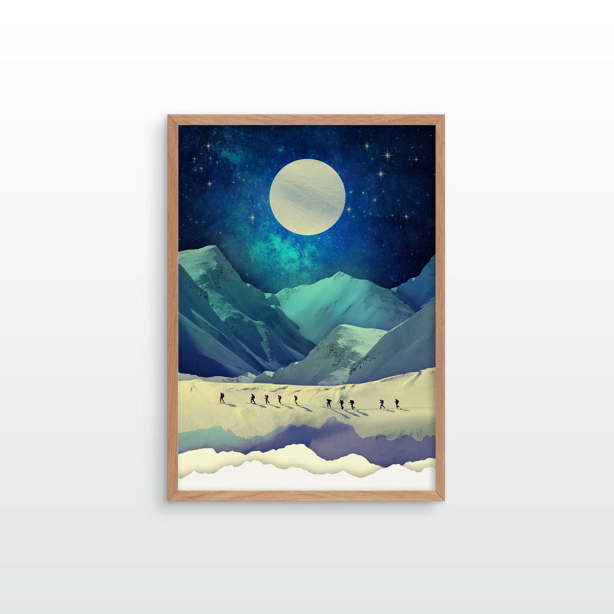 Ski Touring Mountain Art Print | Winter Landscape Wall Art