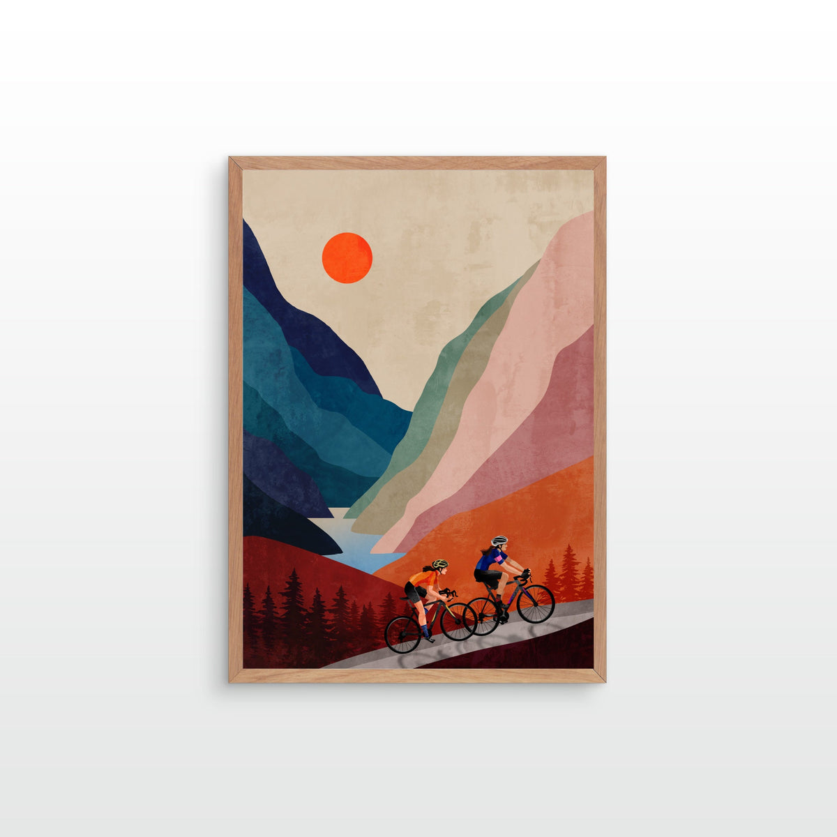 Personalized Cycling Art Print | Custom Cyclist Gift Wall Art