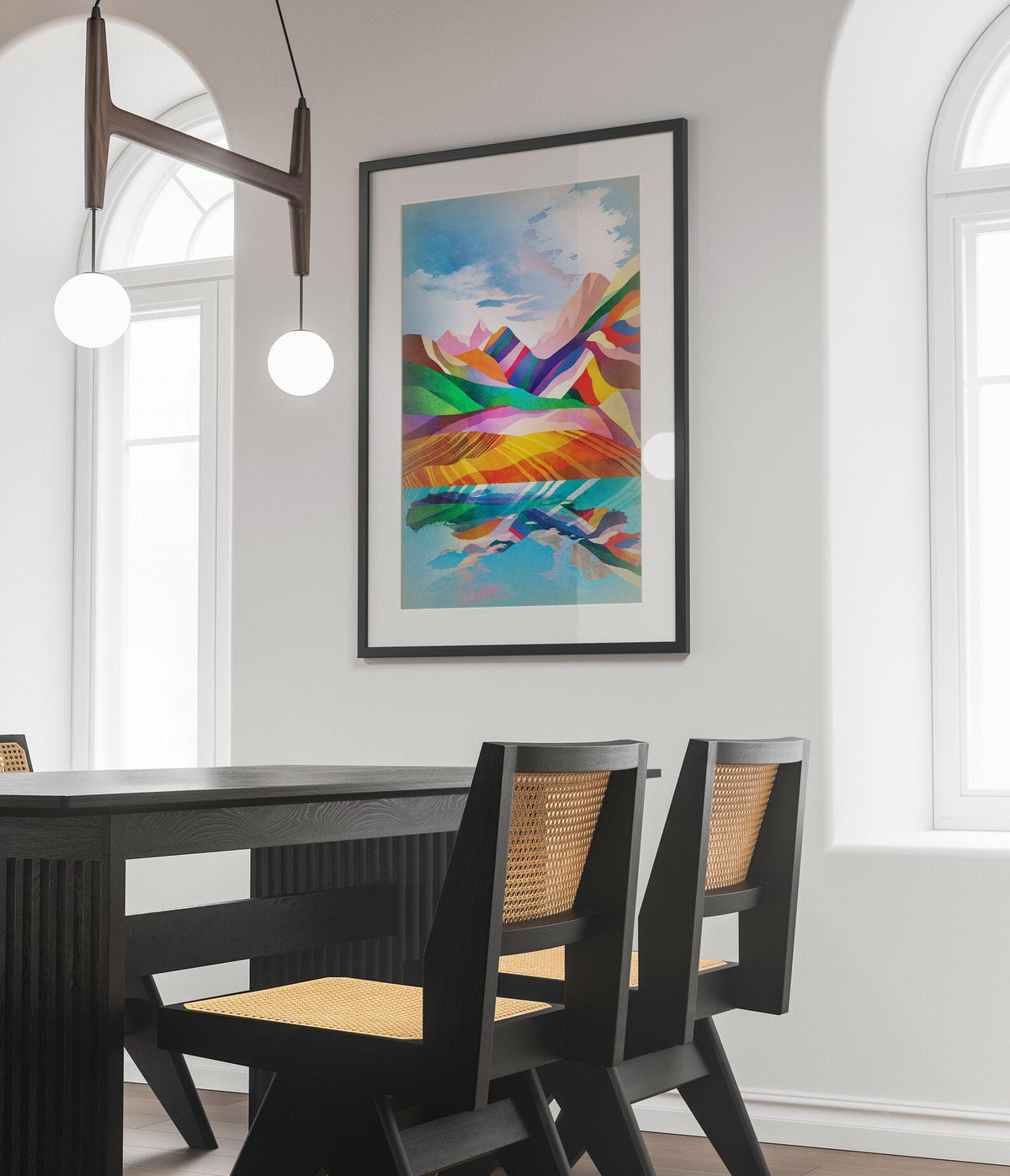 Sunny Day in the Mountains Art Print | Landscape Wall Art