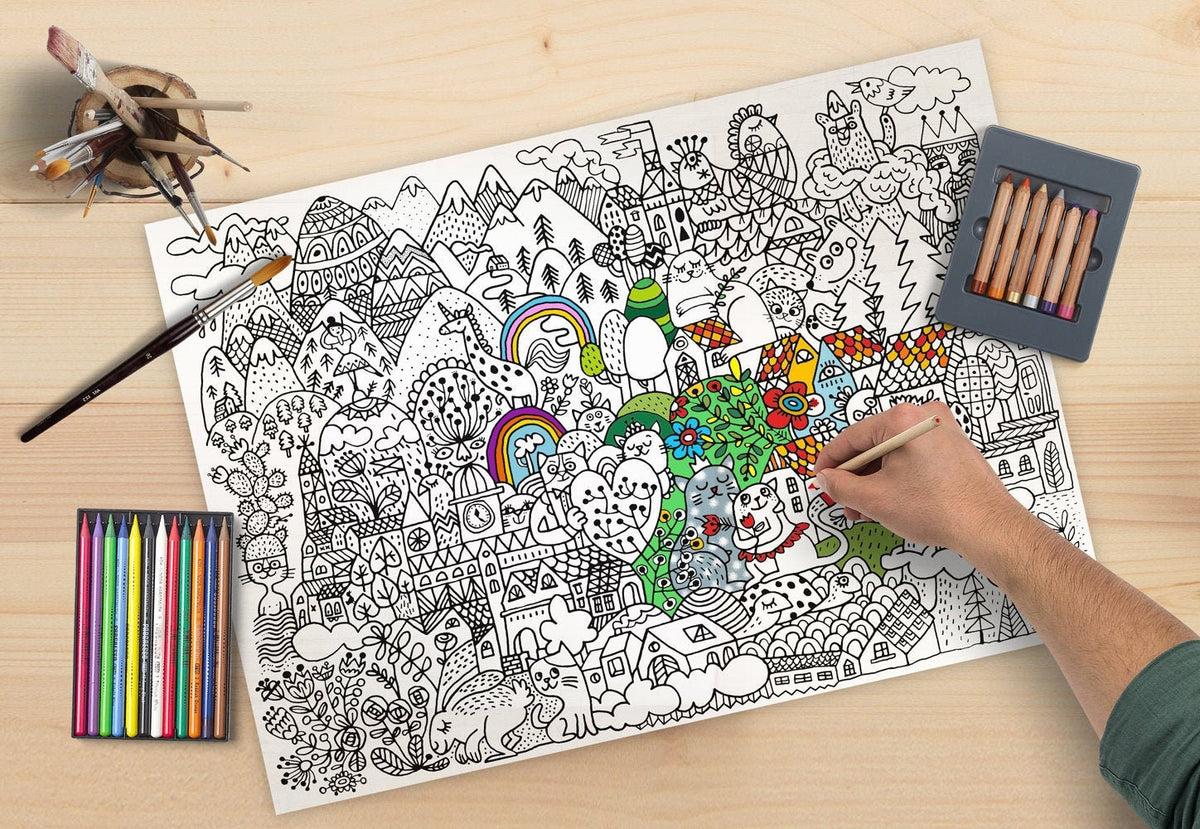 Colouring Pages Set of 3 | Giant A2 Coloring Sheets for Kids