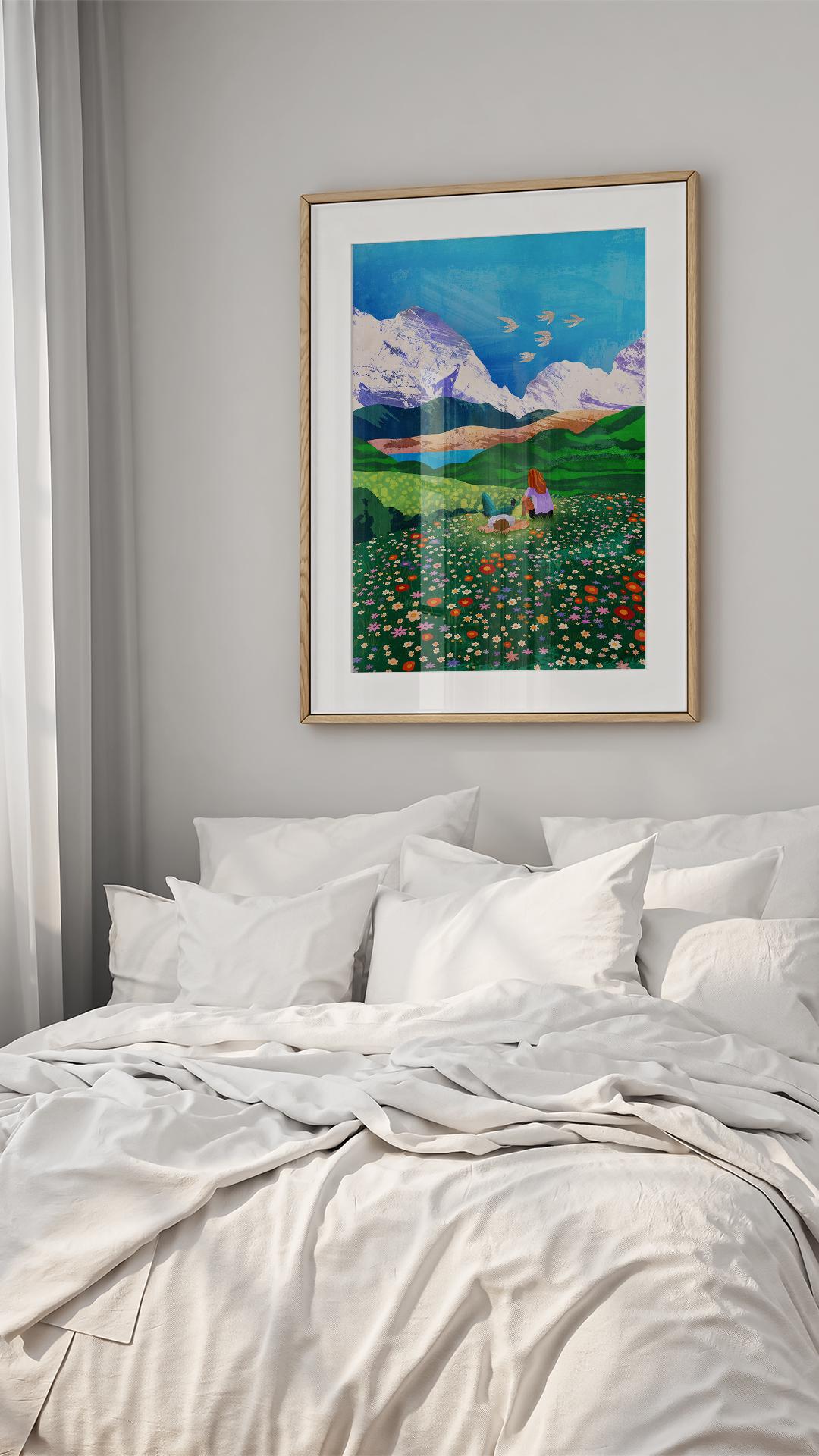 Mountain View Art Print | Landscape Wall Art