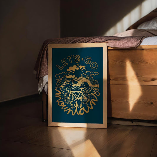 Bicycle Art Print | Inspirational Cycling Illustration Poster