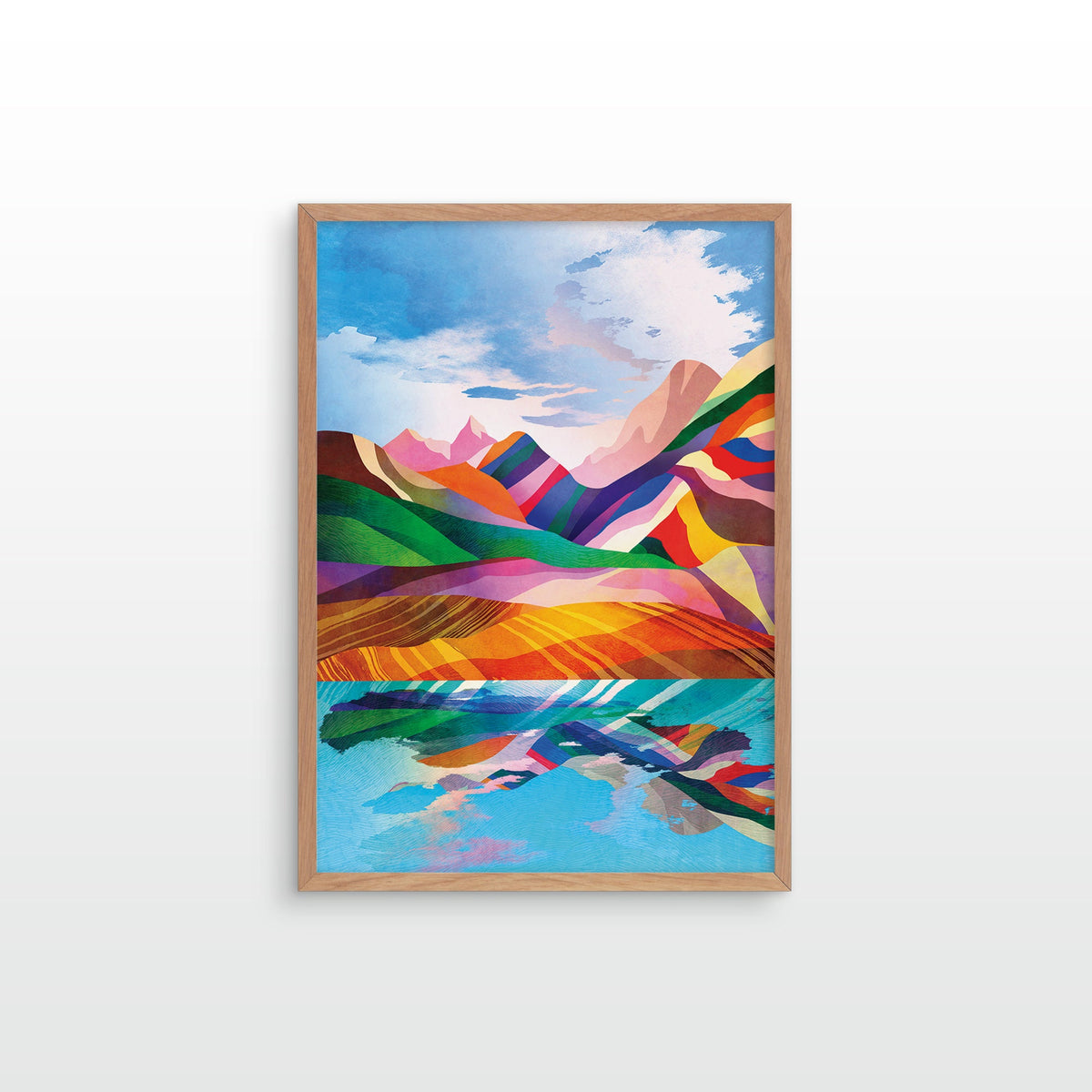 Sunny Day in the Mountains Art Print | Landscape Wall Art