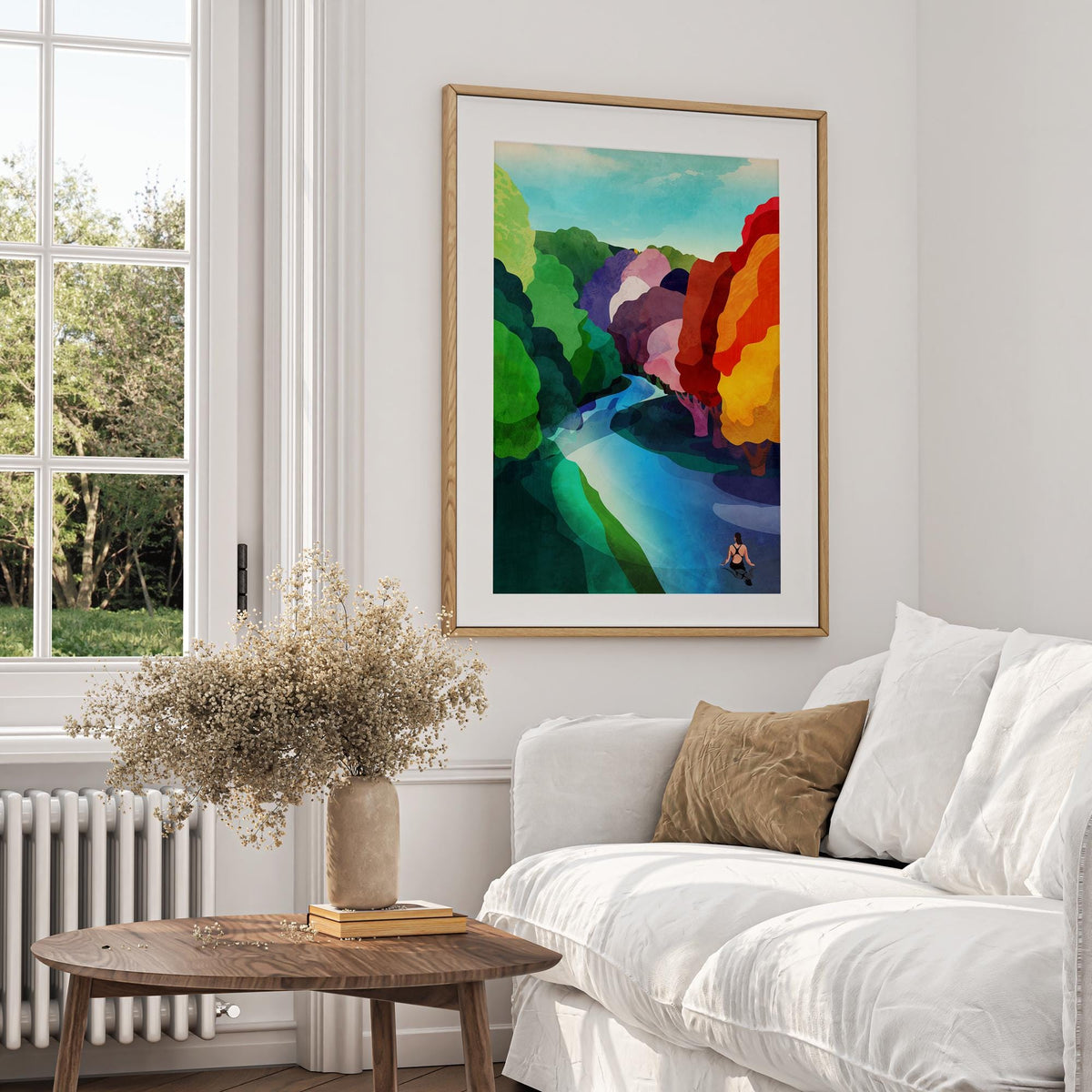 Wild Swimming Art Print | River and Forest Nature Wall Art