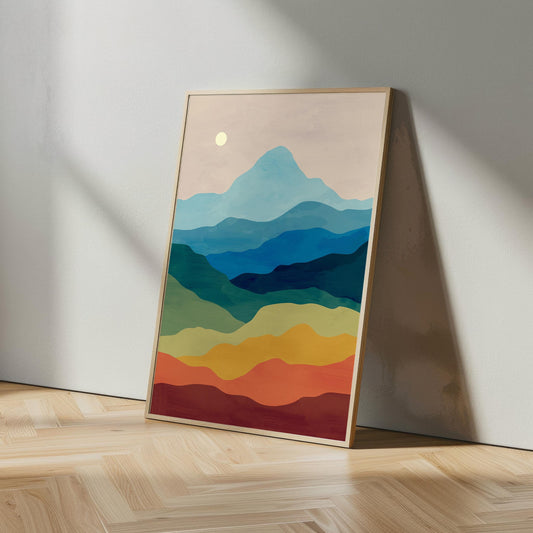 Good Morning Fine Art Print | Abstract Mountain Landscape