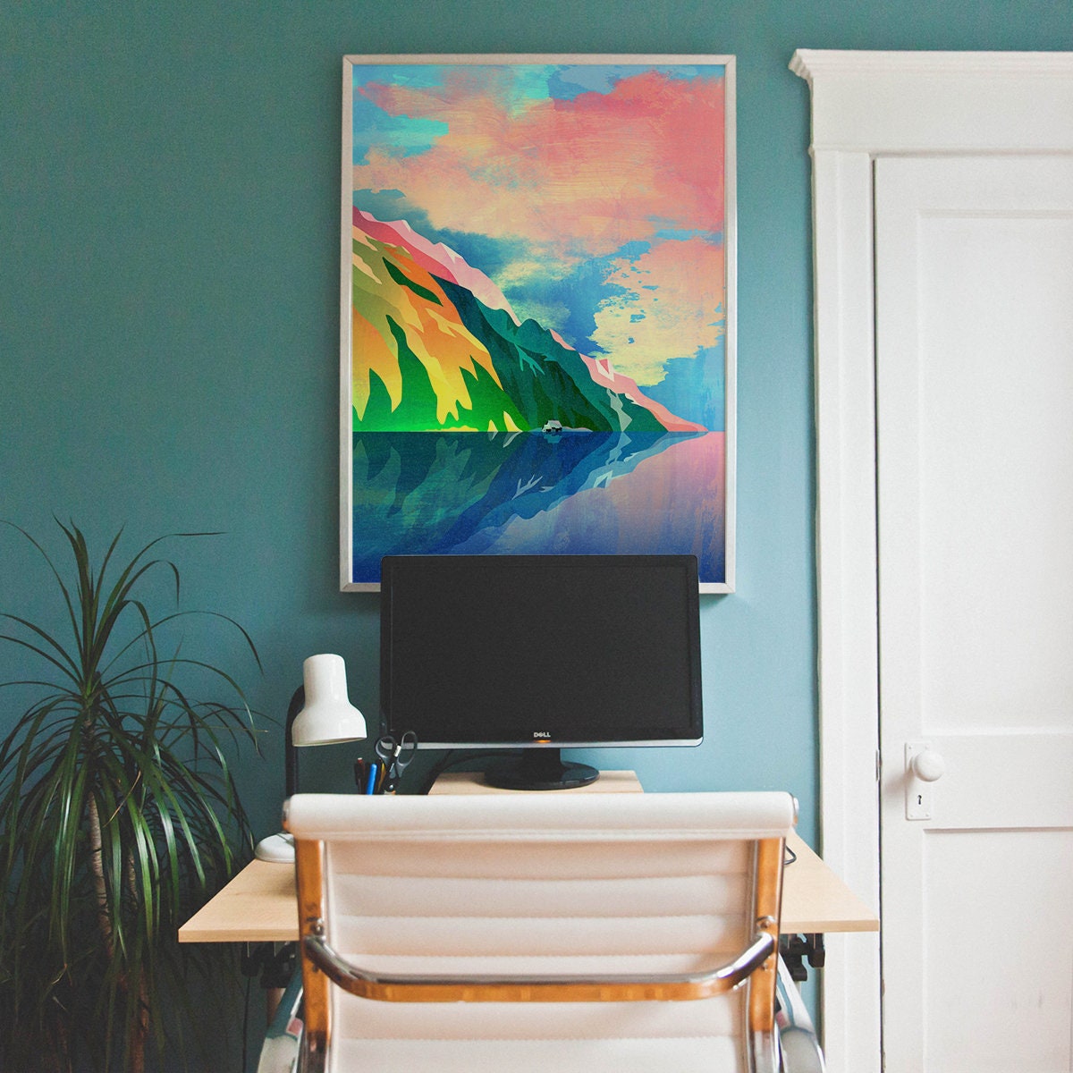 Alpine Lake Art Print | Crystal Clear Water Landscape Wall Art