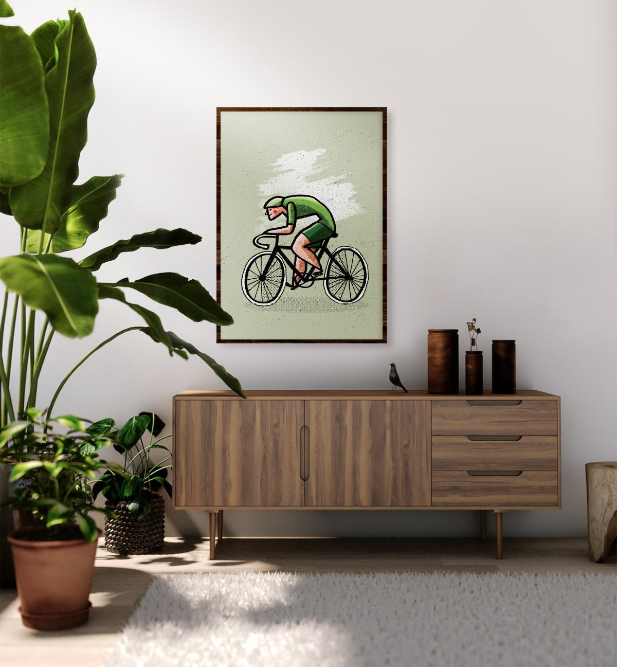 Cycling Art Print | Inspirational Bike Rider Wall Art