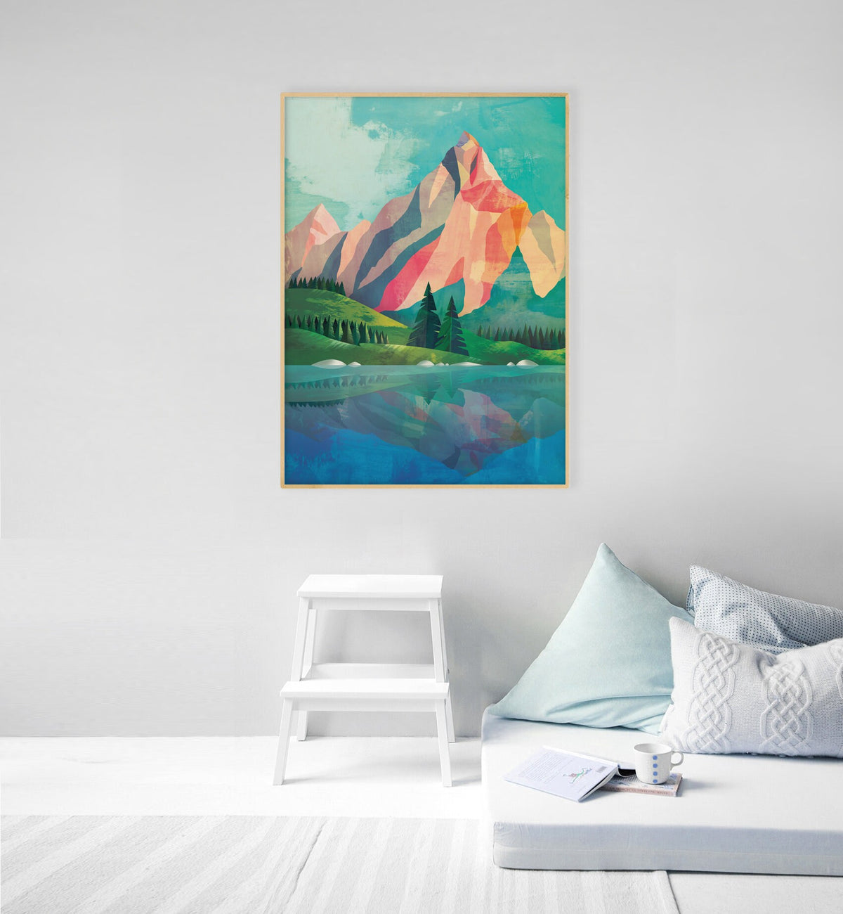 Alpine Lake Art Print | Mountain Landscape Wall Art