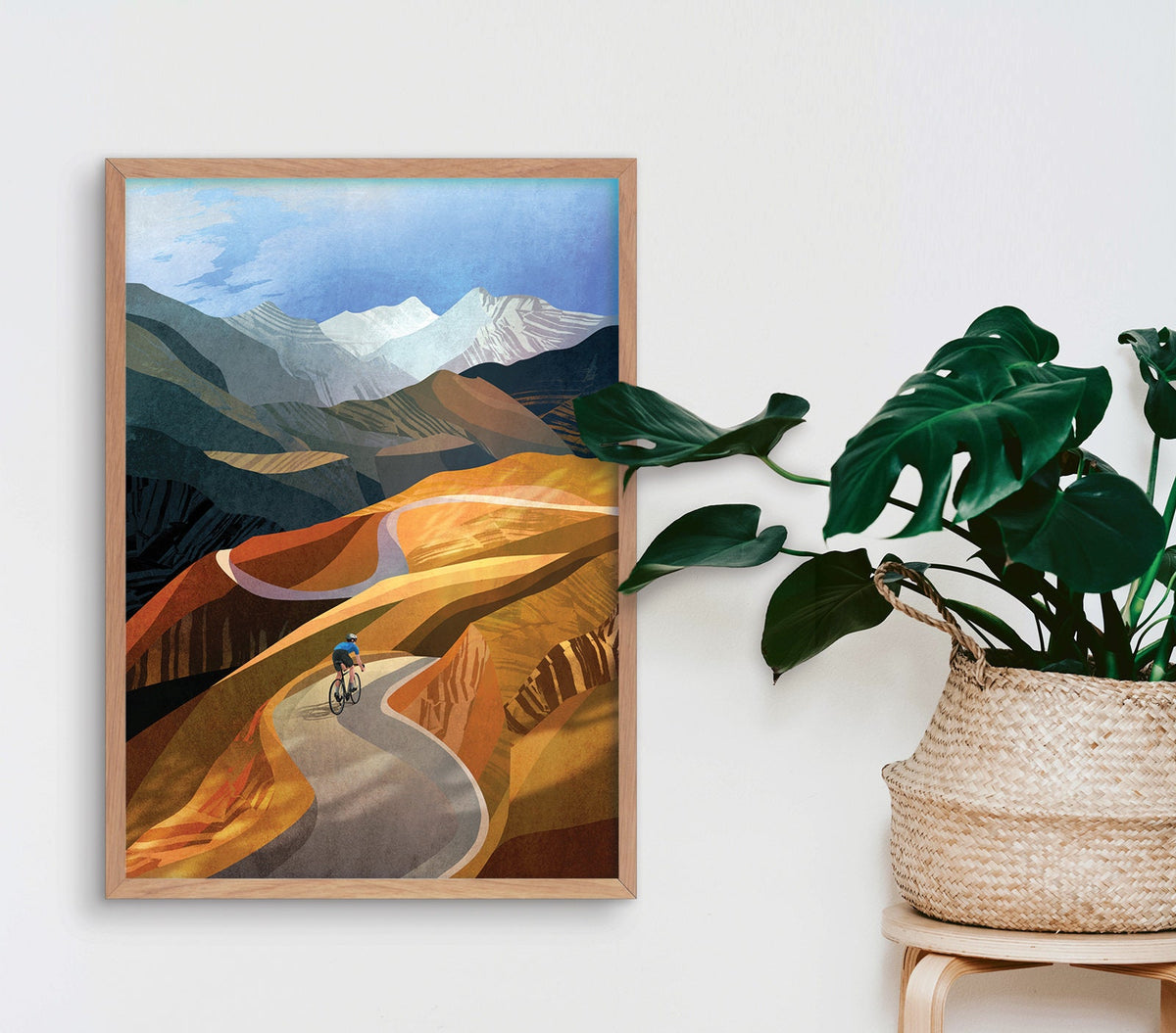 Never Lost on a Bike Art Print | Mountain Cycling Illustration.