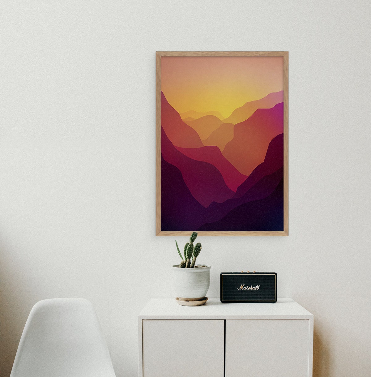 Sunset Valley | Mountain Landscape Art Print